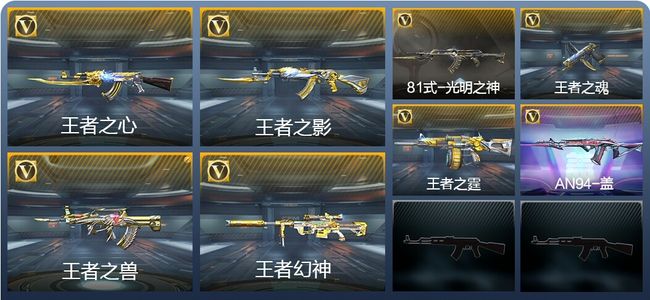 穿越火线：枪战王者V5 6王者武器 131英雄武器 2英雄角色 248万化 专家