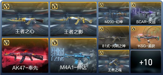 穿越火线：枪战王者V7 4王者武器 297英雄武器 6英雄角色 668万化 专家