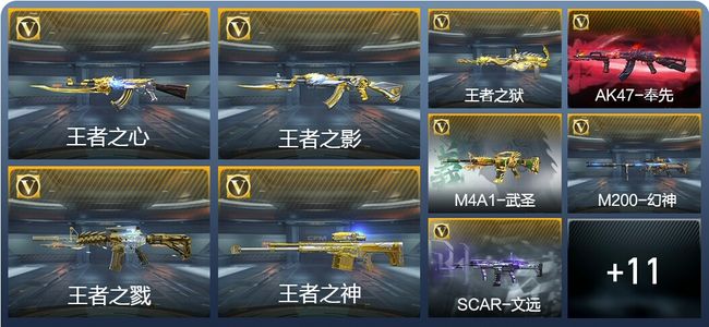 穿越火线：枪战王者V7 12王者武器 244英雄武器 7英雄角色 514万化 专家