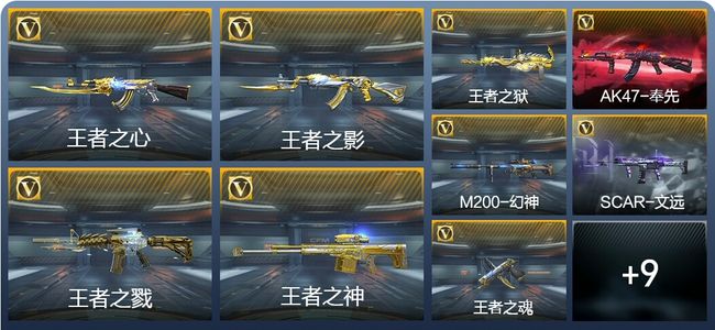 穿越火线：枪战王者V7 12王者武器 244英雄武器 7英雄角色 514万化 专家