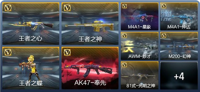 穿越火线：枪战王者V6 4王者武器 177英雄武器 3英雄角色 283万化 专家