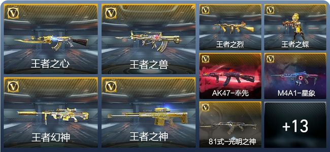 穿越火线：枪战王者V8 12王者武器 231英雄武器 6英雄角色 357万化 专家