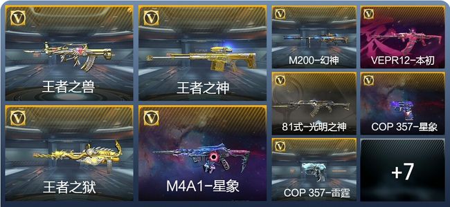 穿越火线：枪战王者V7 4王者武器 171英雄武器 311万化 专家