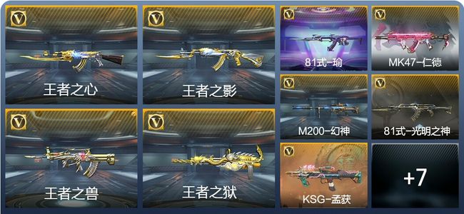 穿越火线：枪战王者V7 6王者武器 180英雄武器 4英雄角色 309万化 专家