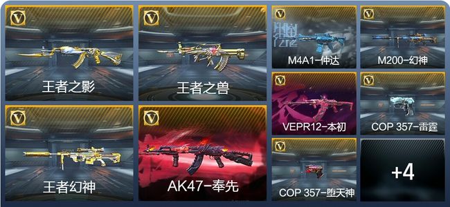 穿越火线：枪战王者V6 4王者武器 193英雄武器 6英雄角色 290万化 专家