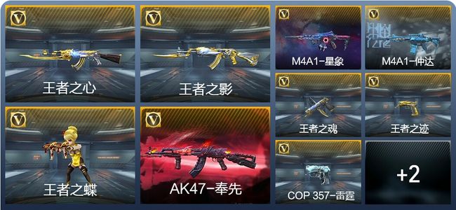 穿越火线：枪战王者V6 5王者武器 166英雄武器 6英雄角色 236万化 专家