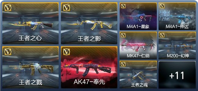 穿越火线：枪战王者V7 8王者武器 216英雄武器 6英雄角色 373万化 专家