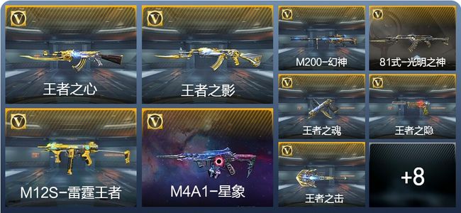 穿越火线：枪战王者V6 8王者武器 207英雄武器 4英雄角色 355万化 专家