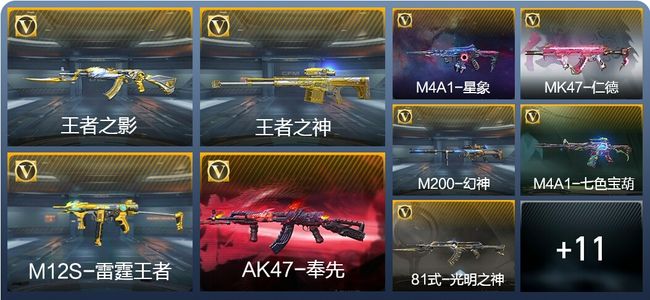 穿越火线：枪战王者V7 5王者武器 262英雄武器 5英雄角色 477万化 专家