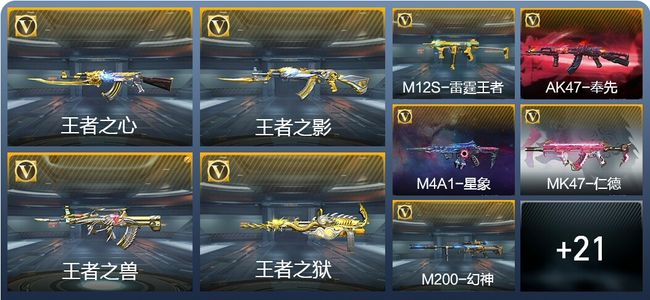 穿越火线：枪战王者V8 18王者武器 204英雄武器 4英雄角色 408万化 专家