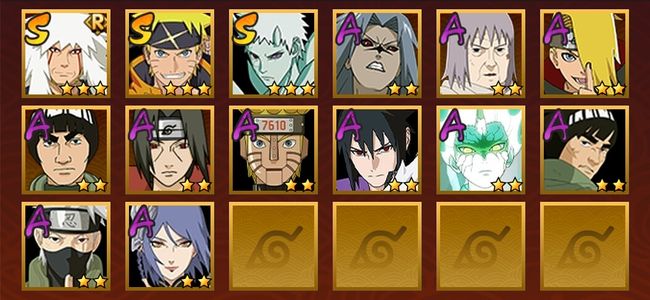 火影忍者V7 3S忍 11A忍 56忍 342S碎片 12通灵 200W战力 前500名 上忍