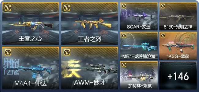 穿越火线：枪战王者V7 12王者武器 155英雄武器 4英雄角色 413万化 大师