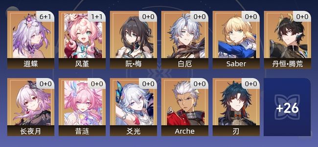 崩坏：星穹铁道44黄 29角色黄 15光锥黄 17五星角色 7五星光锥 70级 男主