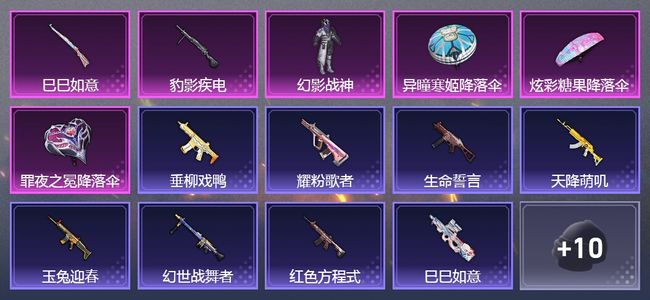 和平精英2升级枪 1粉装 1尾迹 22套装 9425热力