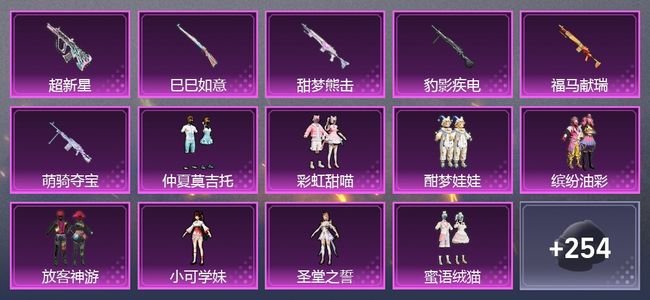 和平精英6升级枪 9粉装 219枪皮 163套装 67766热力 15印记
