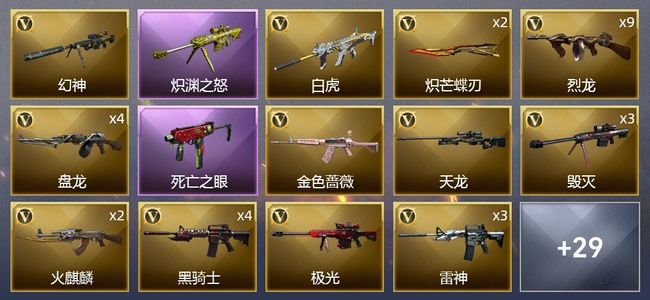 穿越火线（CF）1王者武器 65V武器 2V角色 6皮肤 可排位 枪王