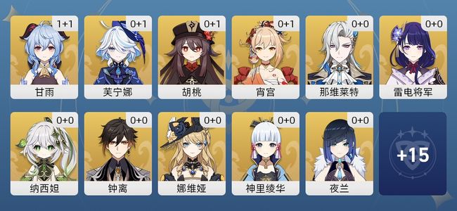 原神47黄 39角色黄 8武器黄 26五星角色 8五星武器 女主 60级
