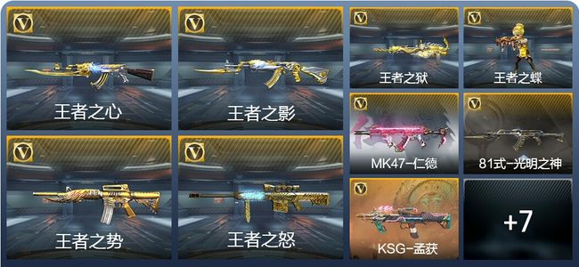 穿越火线：枪战王者V7 11王者武器 168英雄武器 5英雄角色 392万化 专家