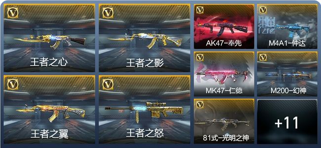 穿越火线：枪战王者V7 6王者武器 203英雄武器 6英雄角色 474万化 专家