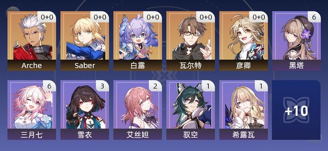 崩坏：星穹铁道6黄 6角色黄 5五星角色 65级 女主