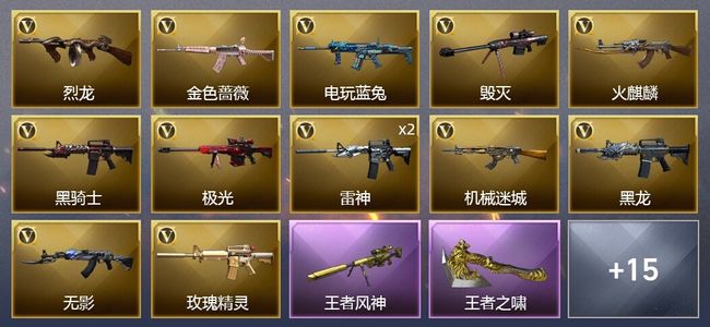 穿越火线（CF）2王者武器 26V武器 15皮肤 可排位 枪王