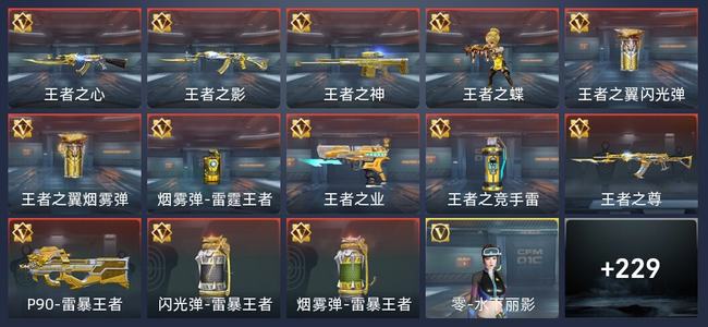 穿越火线：枪战王者13王者 236英雄武器 7英雄角色 389万化 专家S