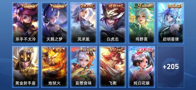 王者荣耀V8 2典藏 6传说 50史诗 216皮肤 119英雄 尊贵铂金III