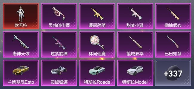 和平精英【苹果版】5载具 10升级枪 16粉装 5飞行器 183套装 96533热力 20印记