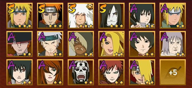 火影忍者V8 4S忍 18A忍 95忍 656S碎片 12通灵 200W战力 见习