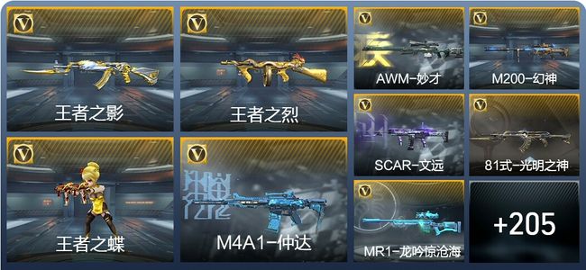 穿越火线：枪战王者V6 4王者武器 214英雄武器 6英雄角色 365万化 大师SS