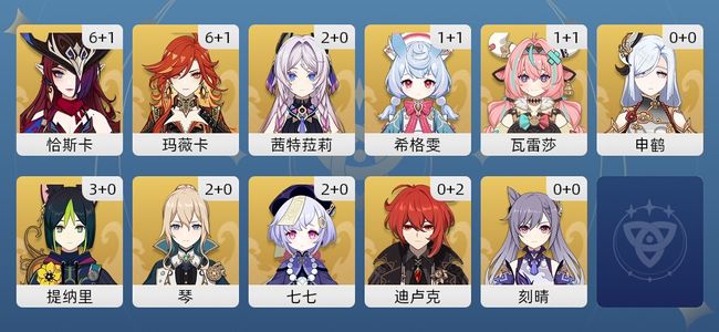 原神42黄 34角色黄 8武器黄 11五星角色 7五星武器 女主 58级