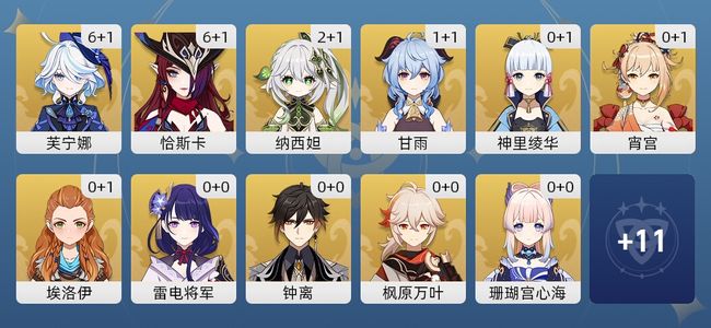 原神62黄 50角色黄 12武器黄 22五星角色 12五星武器 女主 60级