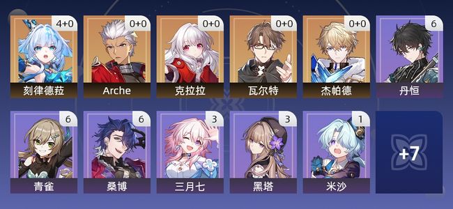 崩坏：星穹铁道9黄 9角色黄 5五星角色 59级 男主