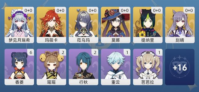 原神6黄 6角色黄 6五星角色 女主 43级