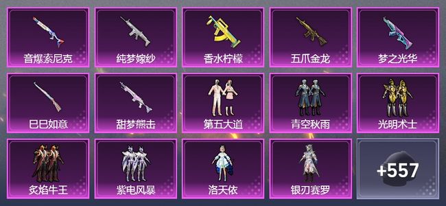和平精英8升级枪 15粉装 295套装 131494热力 13印记