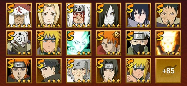 火影忍者V14 40S忍 62A忍 292忍 5316S碎片 36通灵 2000W战力 前50名 上忍