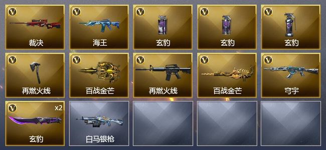 穿越火线（CF）12V武器 5皮肤 可排位 宗师