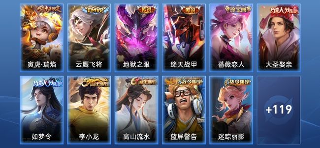 王者荣耀V6 5传说 31史诗 130皮肤 120英雄 永恒钻石I