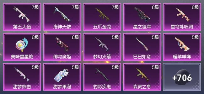 和平精英1载具 18升级枪 11粉装 6尾迹 436枪皮 294套装 14,0881热力 33印记 王牌