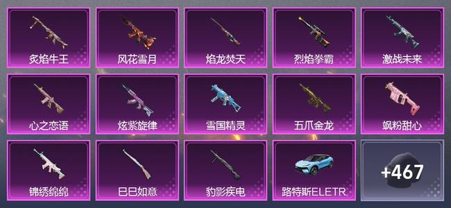 和平精英【苹果版】4载具 0升级枪 27粉装 11尾迹 213套装 104049热力 22印记