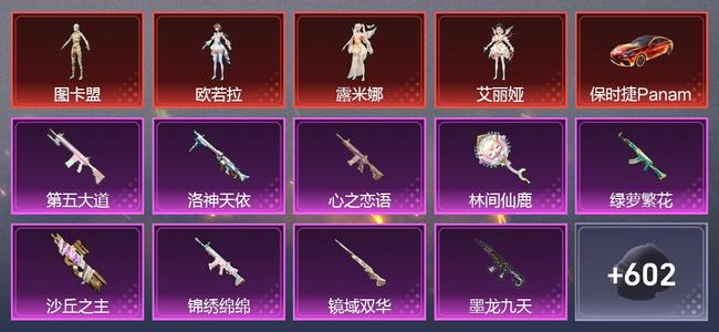 和平精英【苹果版】15载具 0升级枪 21粉装 26尾迹 258套装 179542热力 16印记