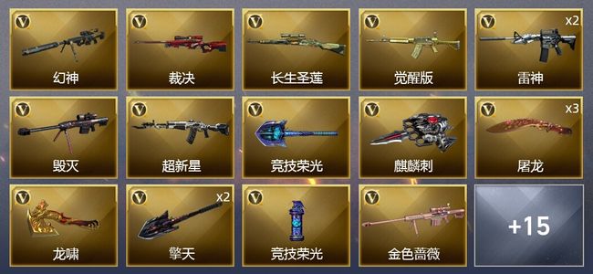 穿越火线（CF）1炫金武器 24V武器 10皮肤 可排位 新锐