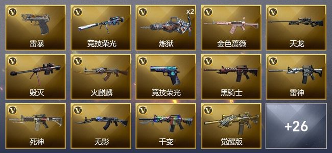 穿越火线（CF）46V武器 2V角色 27皮肤 可排位 专家