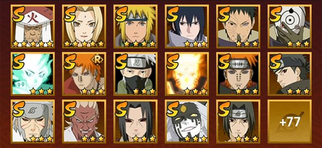 火影忍者V13 42S忍 52A忍 259忍 5269S碎片 23通灵 2000W战力 前50名 影级