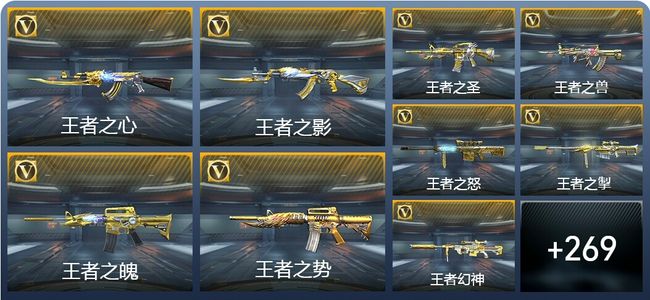 穿越火线：枪战王者V9 44王者武器 293英雄武器 12英雄角色 623万化 大师