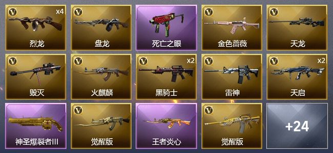 穿越火线（CF）2王者武器 2炫金武器 40V武器 1V角色 8皮肤 可排位 专家