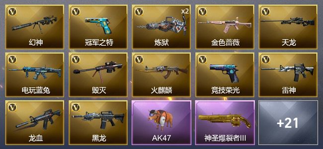 穿越火线（CF）1王者武器 37V武器 11皮肤 可排位