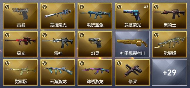 穿越火线（CF）41V武器 1V角色 5皮肤 可排位 传奇