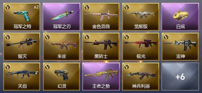 穿越火线（CF）1王者武器 21V武器 1V角色 10皮肤 可排位 大师