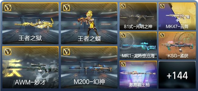 穿越火线：枪战王者V5 5王者武器 173英雄武器 3英雄角色 227万化 枪皇